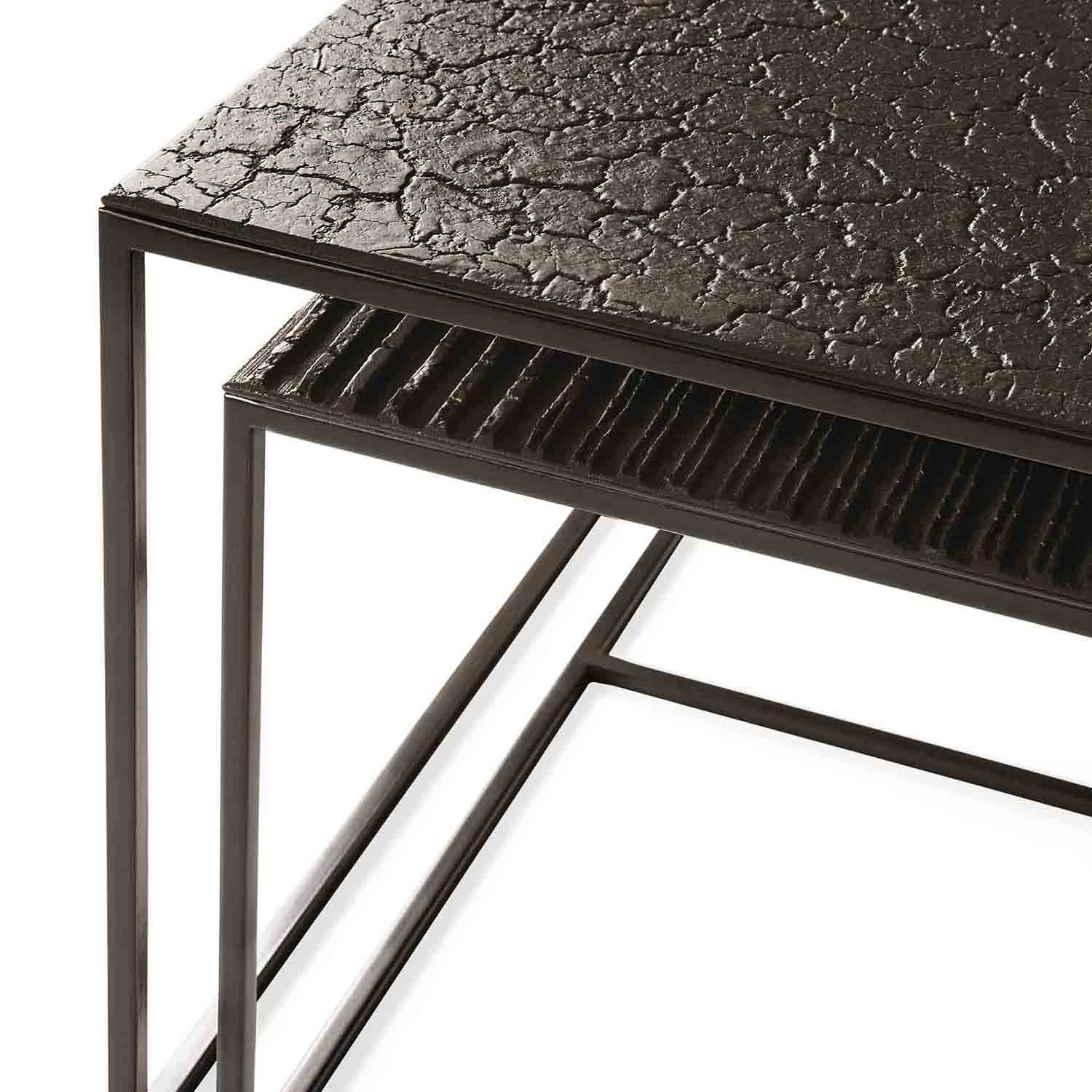 Ethnicraft Pentagon Nesting Coffee Table Set