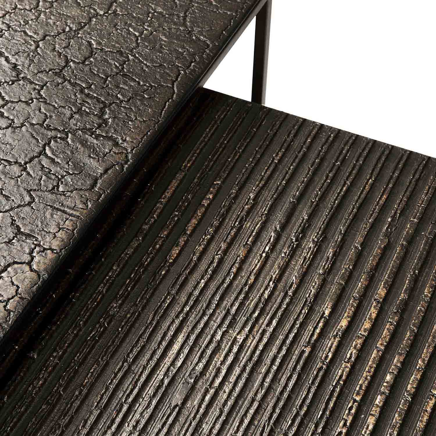 Ethnicraft Pentagon Nesting Coffee Table Set