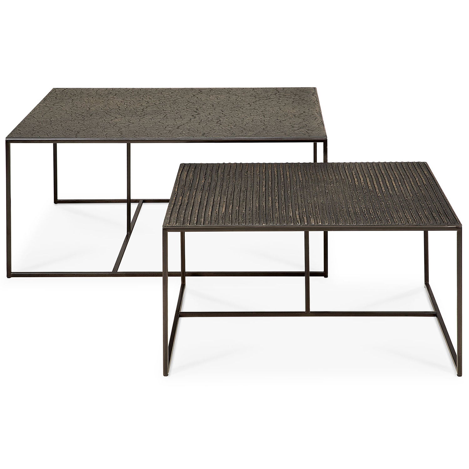 Ethnicraft Pentagon Nesting Coffee Table Set