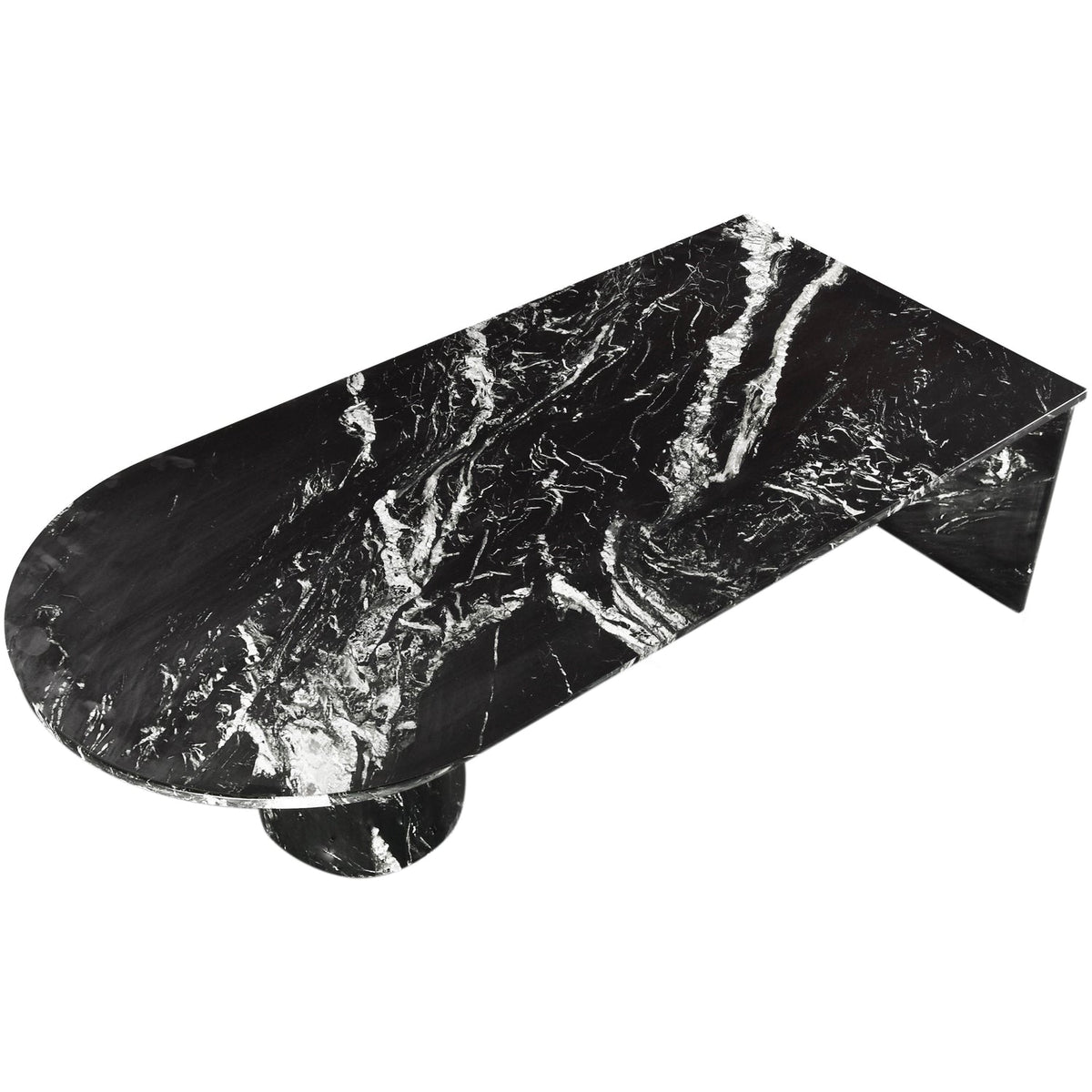 Salerno Black Genuine Marble Coffee Table