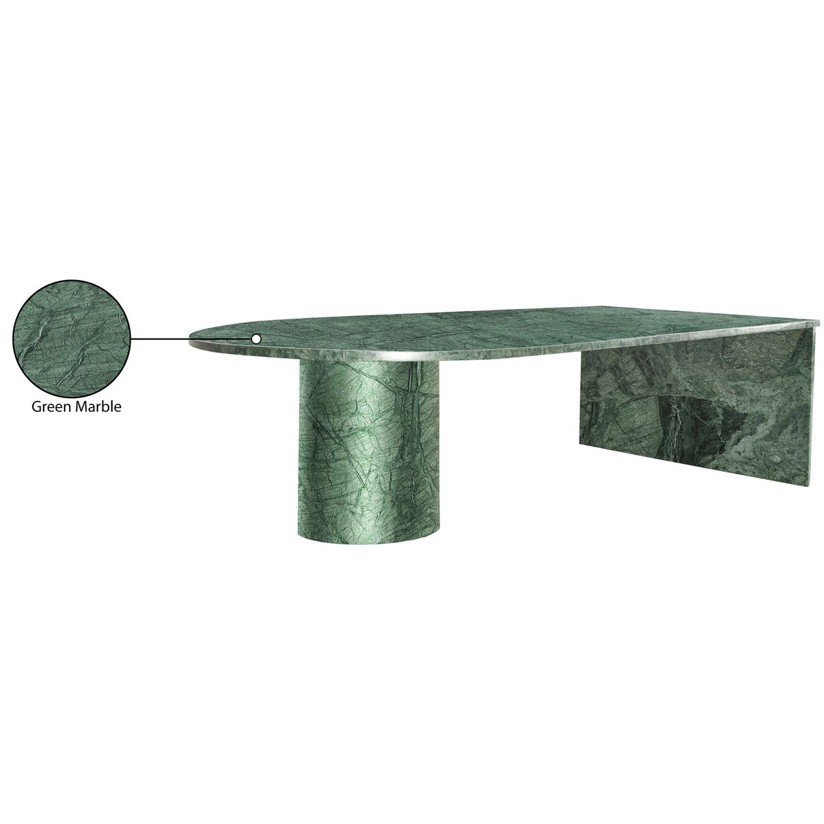 Salerno Green Genuine Marble Coffee Table