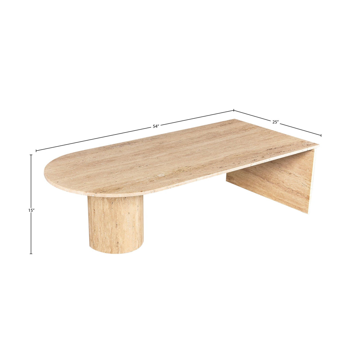 Salerno Natural Travertine Coffee Table