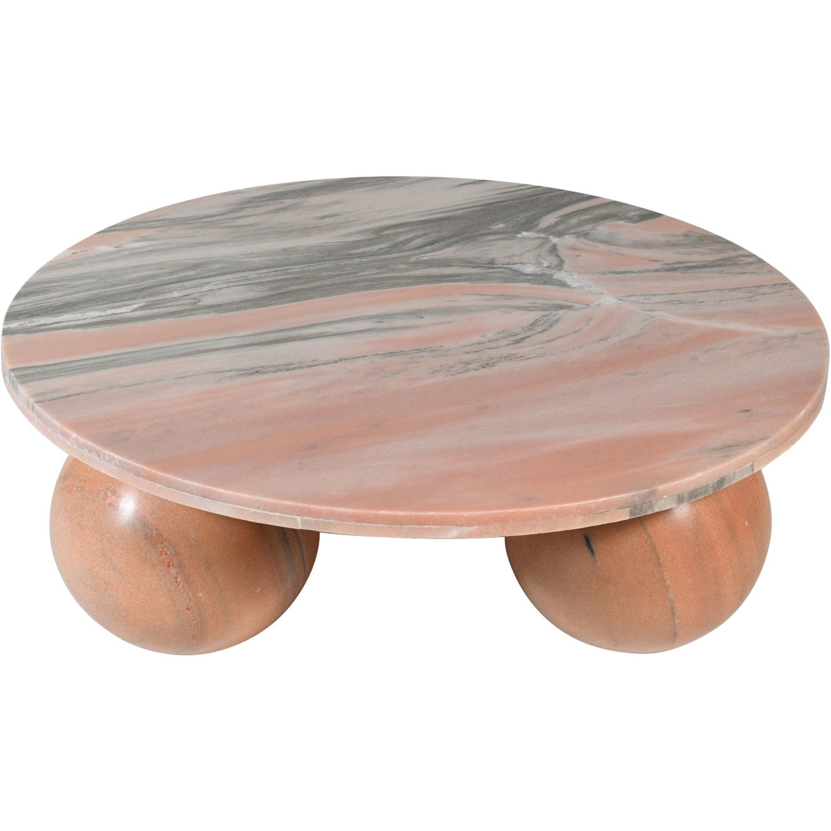 Spherical Pink Genuine Marble Coffee Table (4 Boxes)