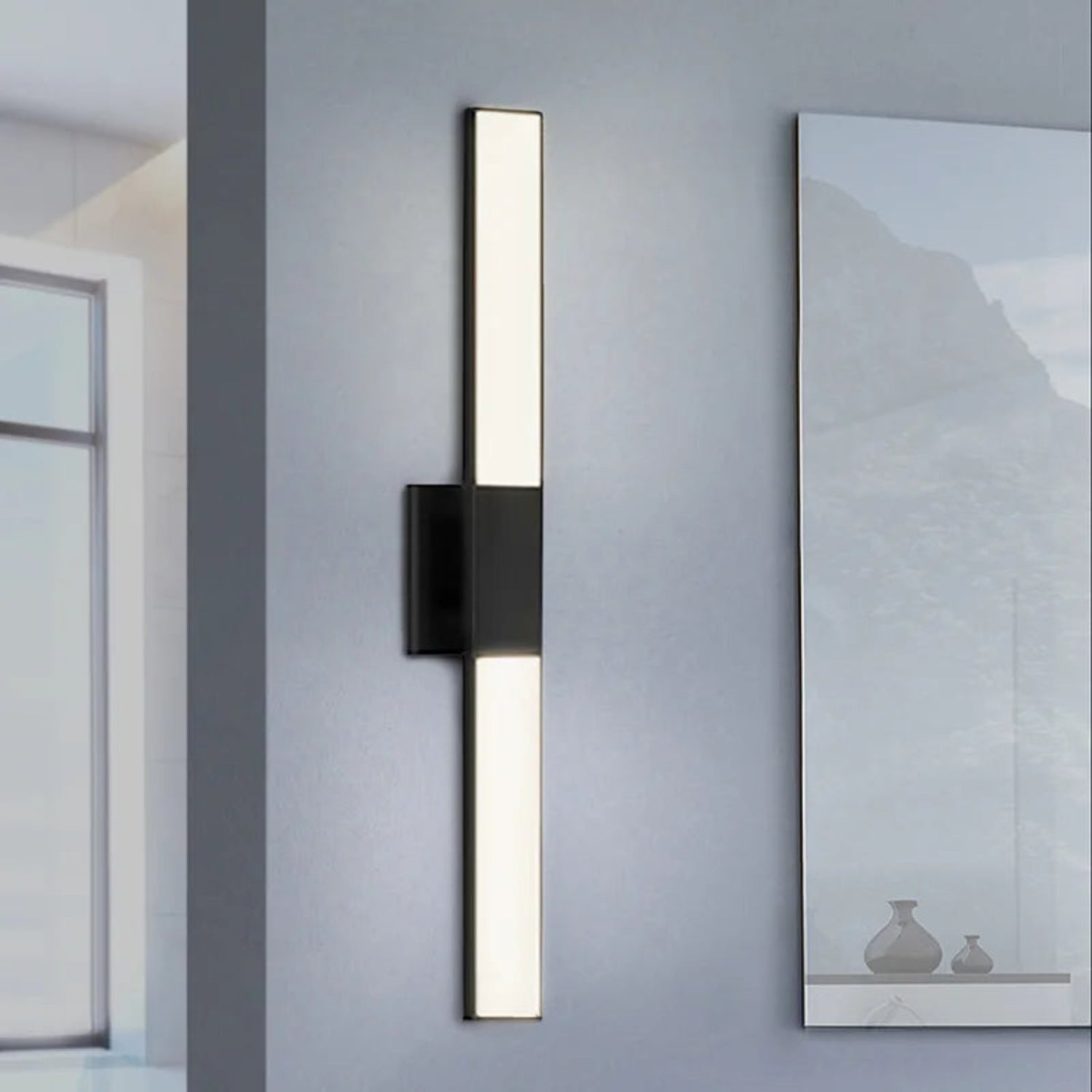 Sonneman Planes Satin Black 2682.25 Wall Sconce