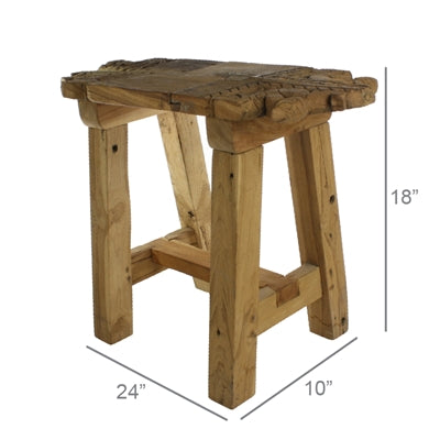 Portico Salvaged Wood Stool