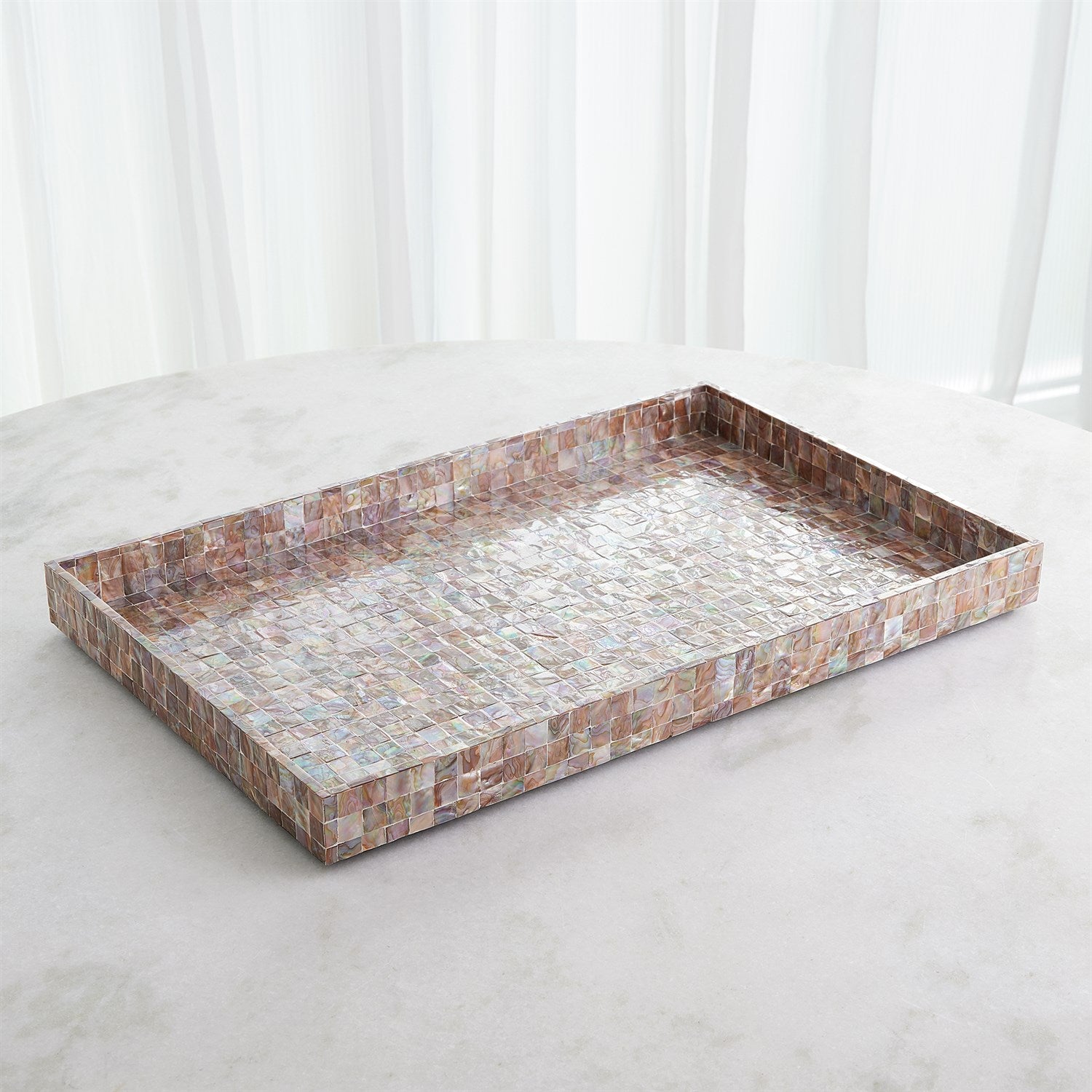 Global Views Mother Of Pearl Sunset Tray