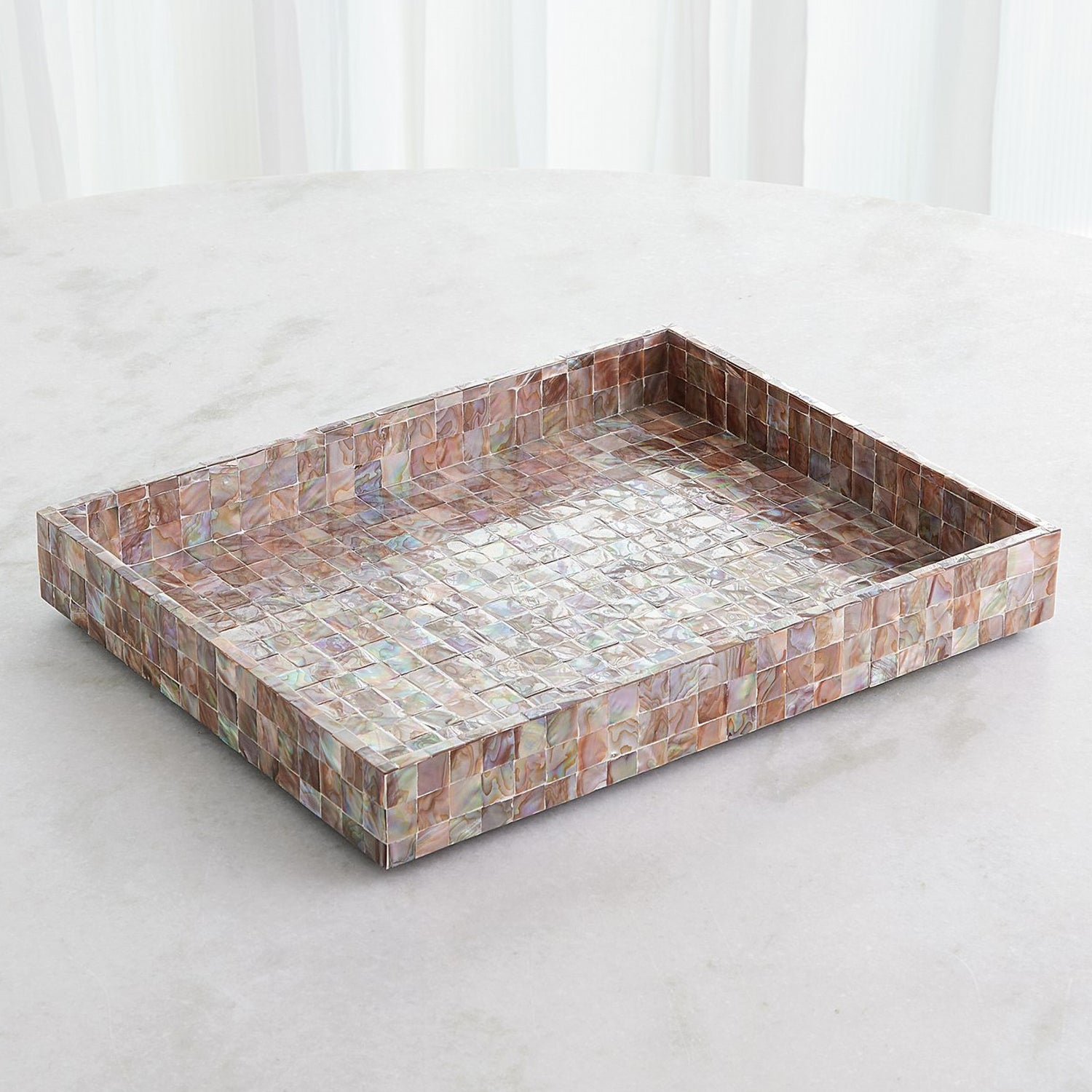 Global Views Mother Of Pearl Sunset Tray