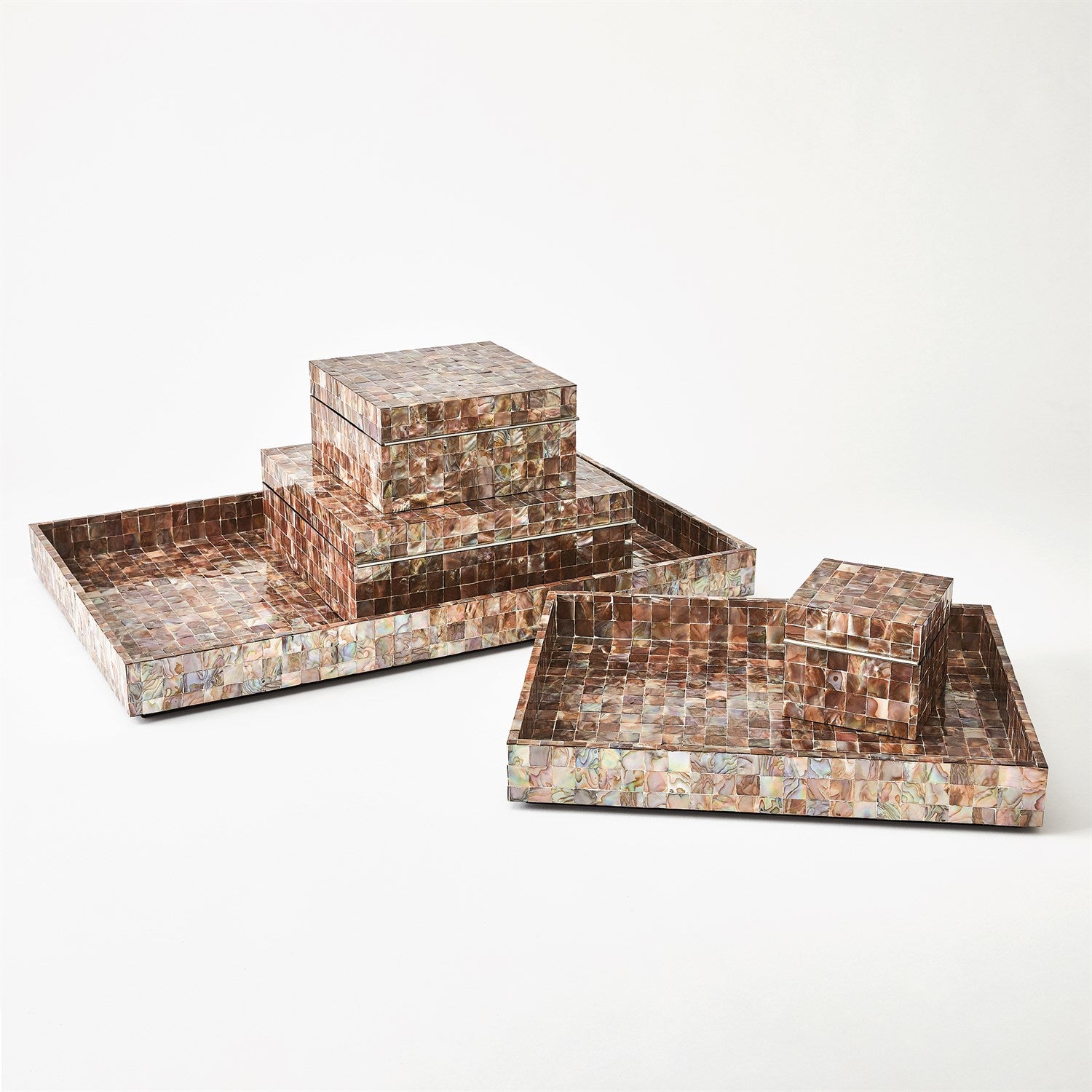 Global Views Mother Of Pearl Sunset Tray