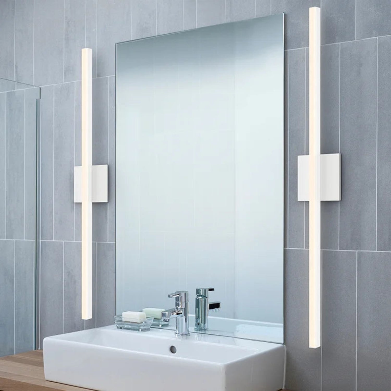 Sonneman Stix Satin White 2770.03 Bath And Vanity Light