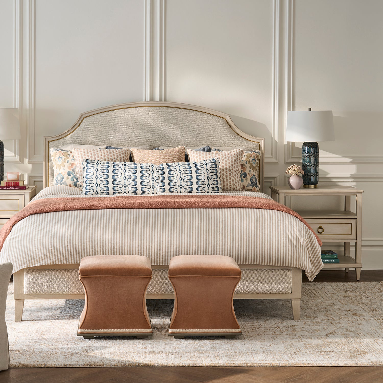 Fairfield Chair Matteo Palazzo Champagne Mist One Drawer Nightstand Set of 2