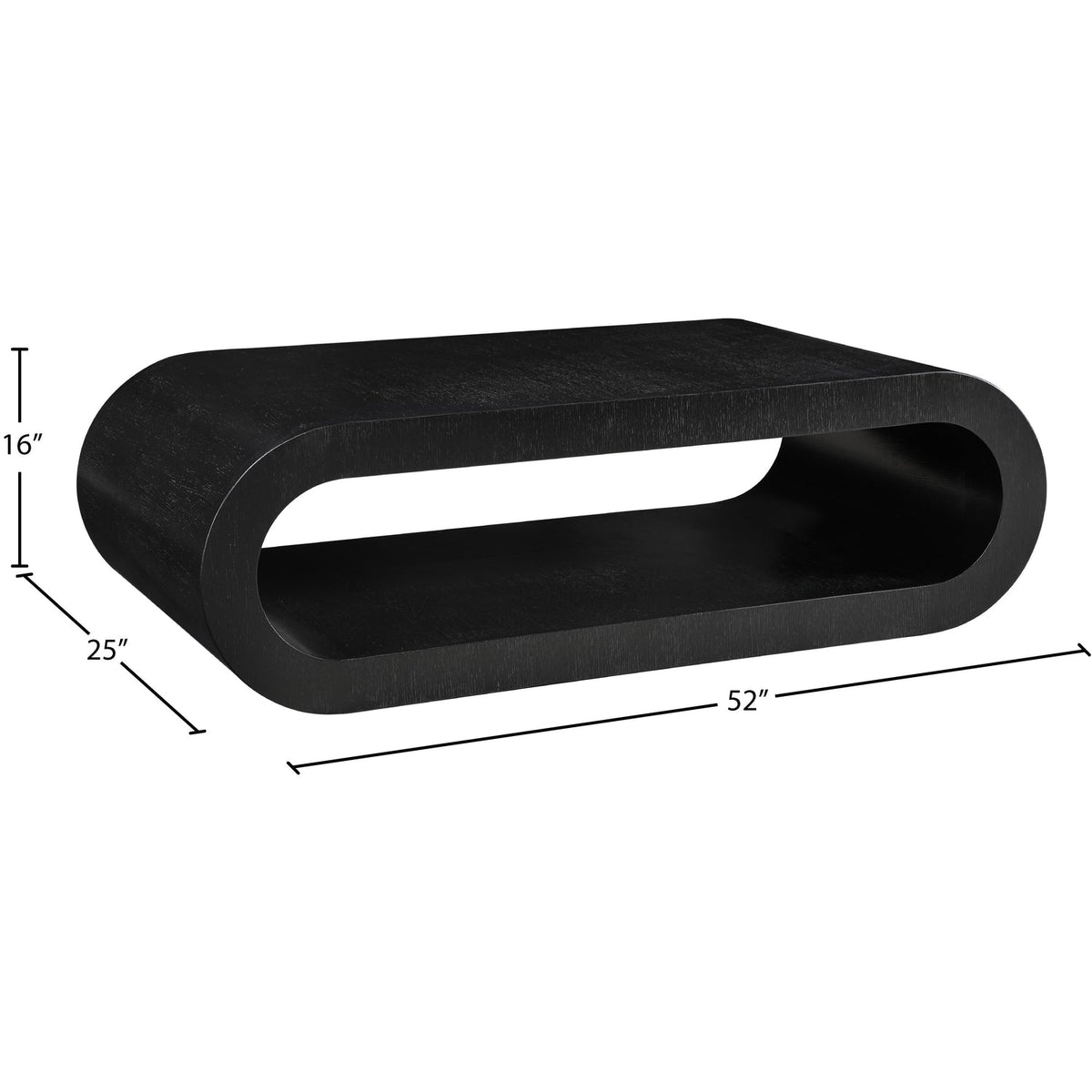 Sono Black Paper Veneer Coffee Table