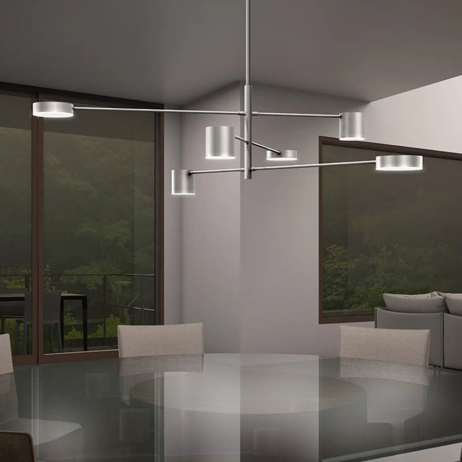 Sonneman Counterpoint Bright Satin Aluminum 2883.16 Pendant