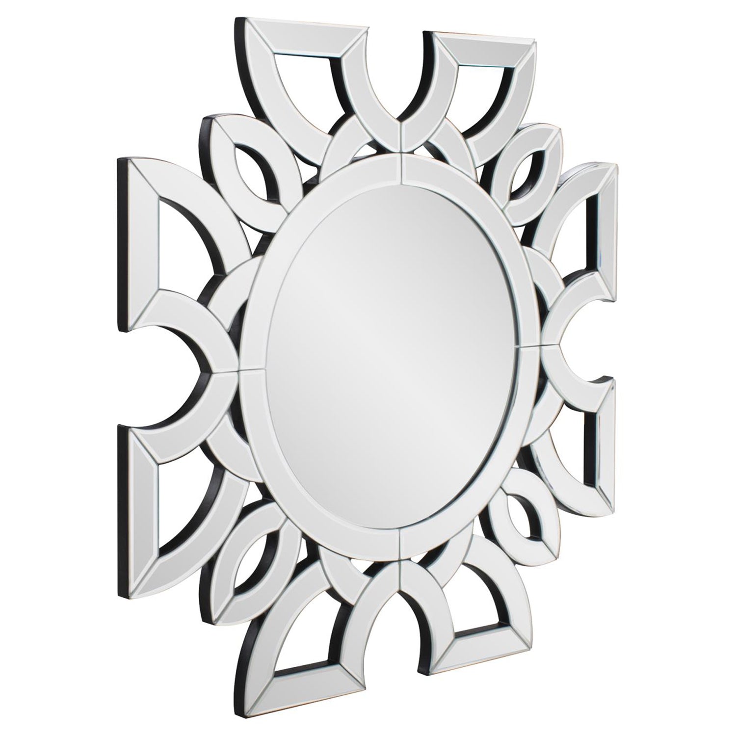 Eduina Symmetrical Cut Pattern Wall Mirror