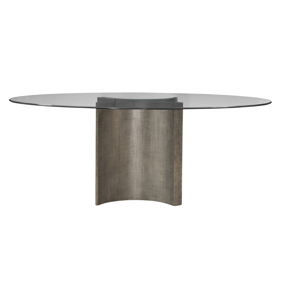 Bassett Mirror Symmetry Silver Dining Table