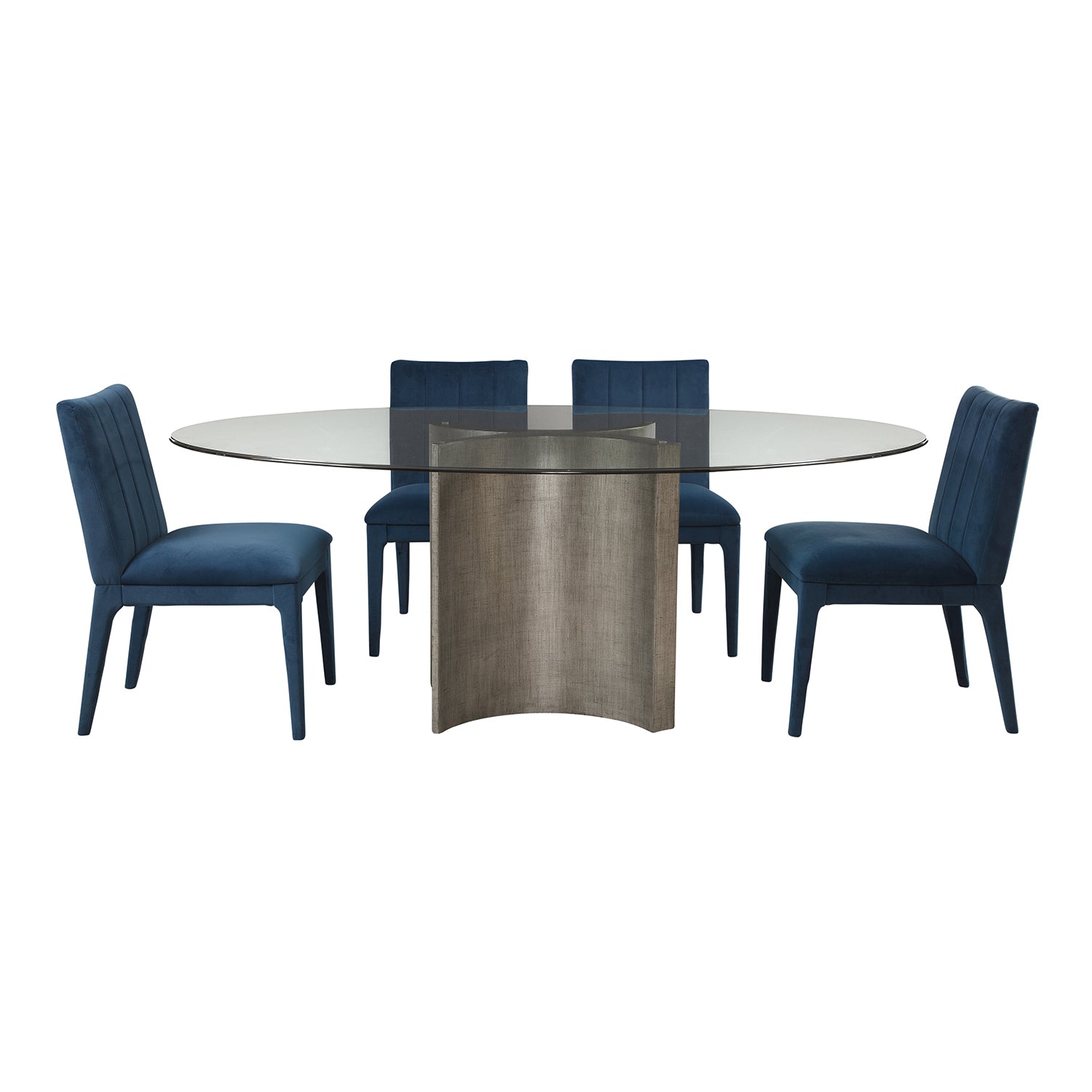 Bassett Mirror Symmetry Silver Dining Table