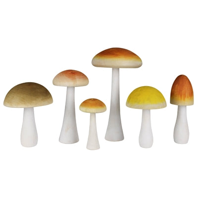 Colorful Mushroom Set of 6