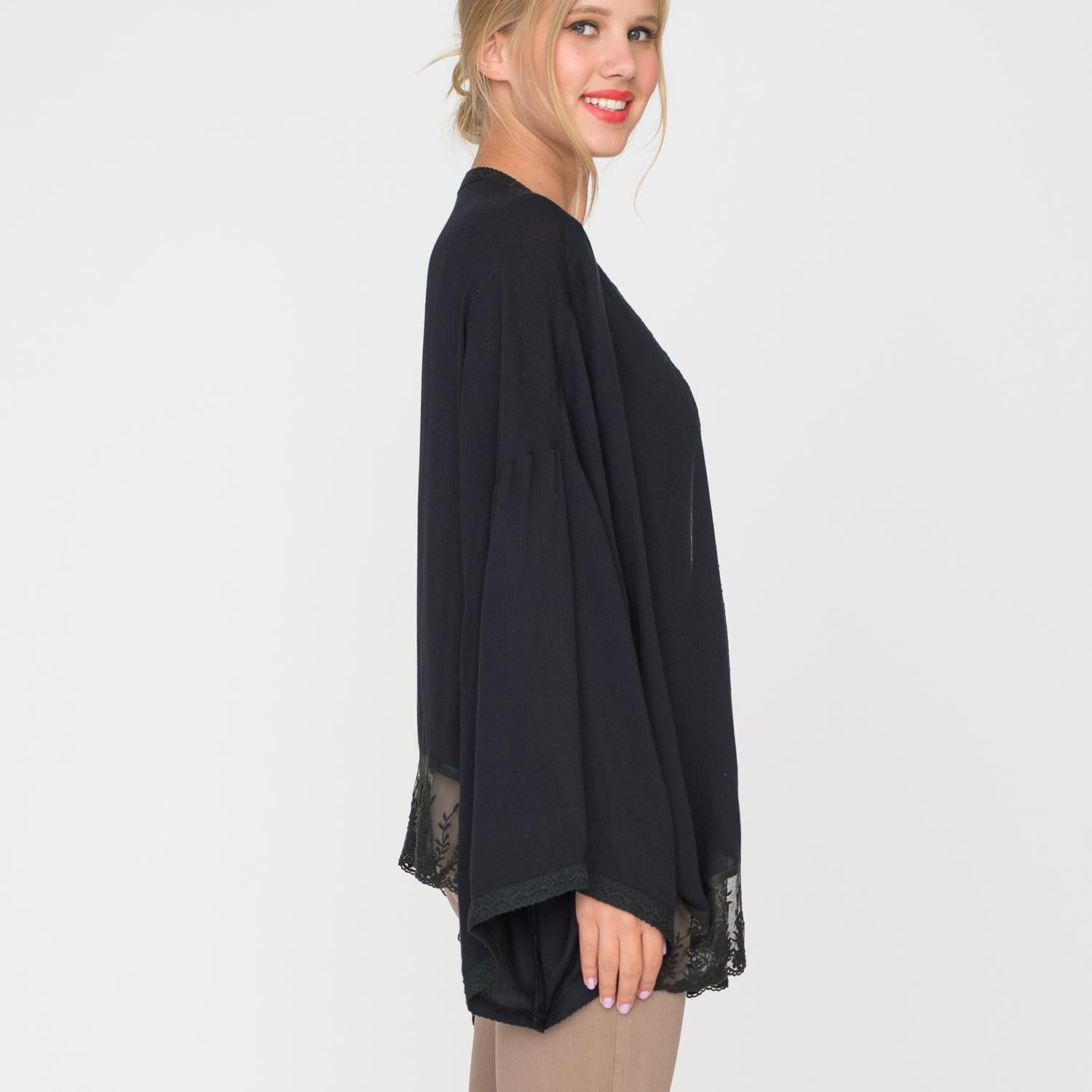 Elena Black Coverlet