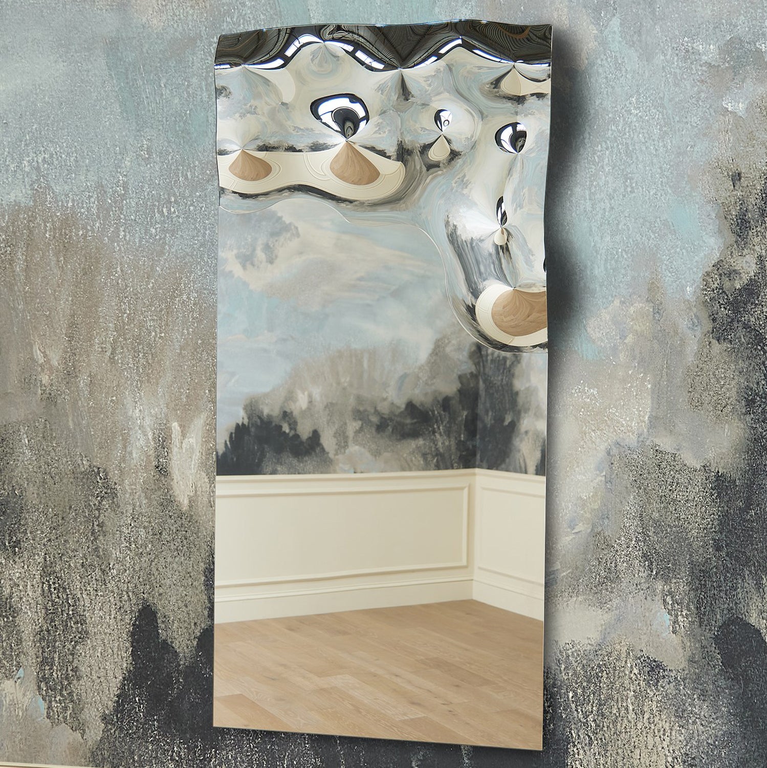 Global Views Asymmetrical Ripple Mirror