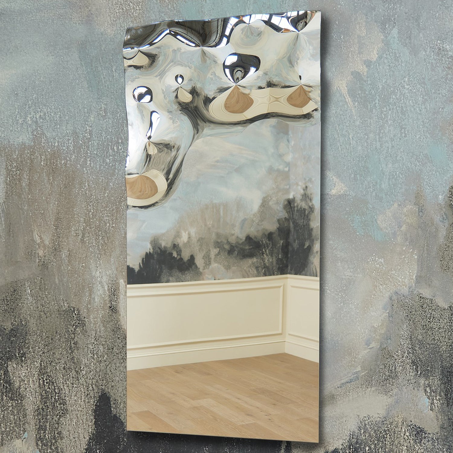 Global Views Asymmetrical Ripple Mirror