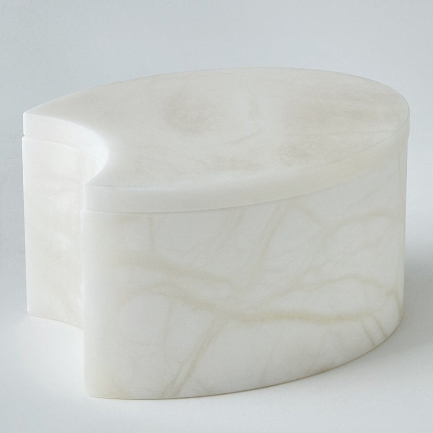 Global Views Alabaster Oval Cut Box