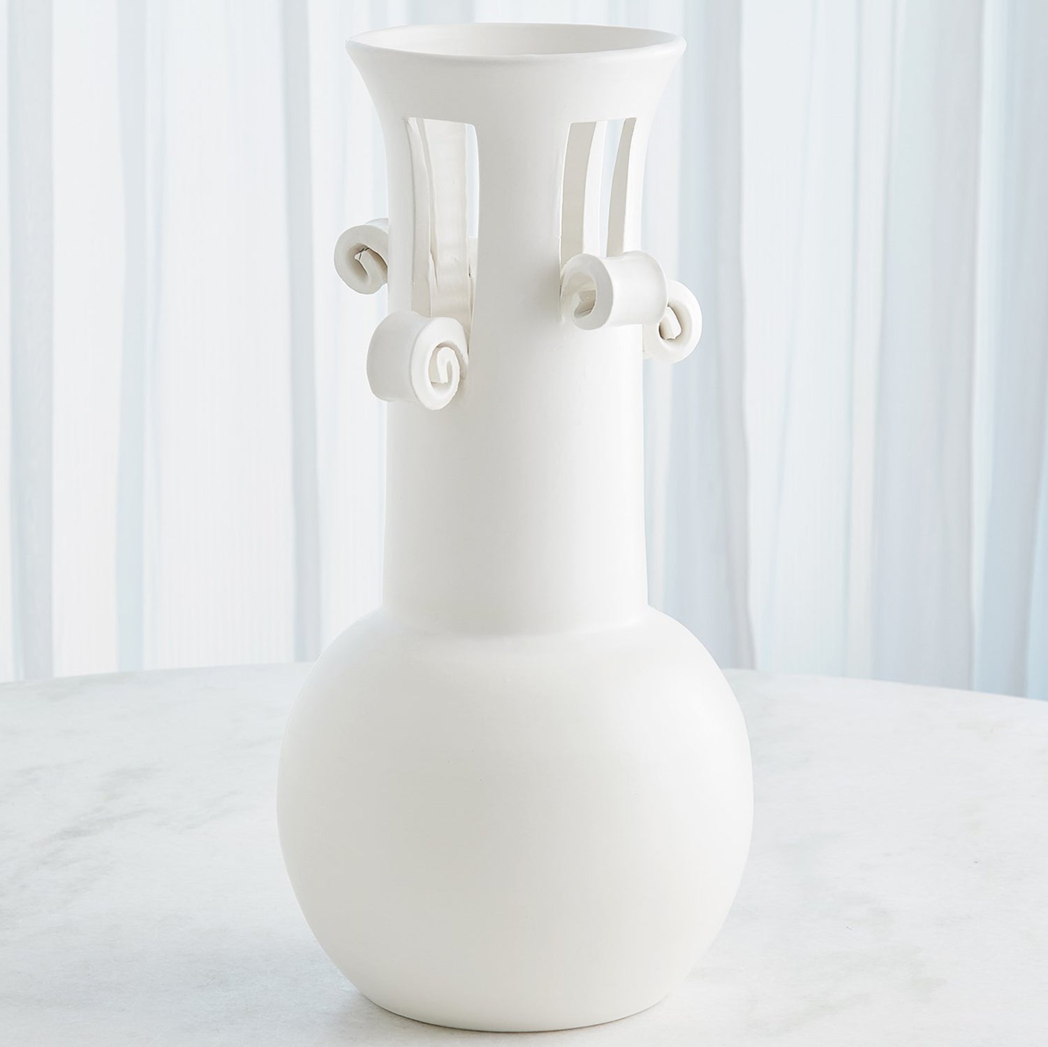 Global Views Spiral Handle Vase