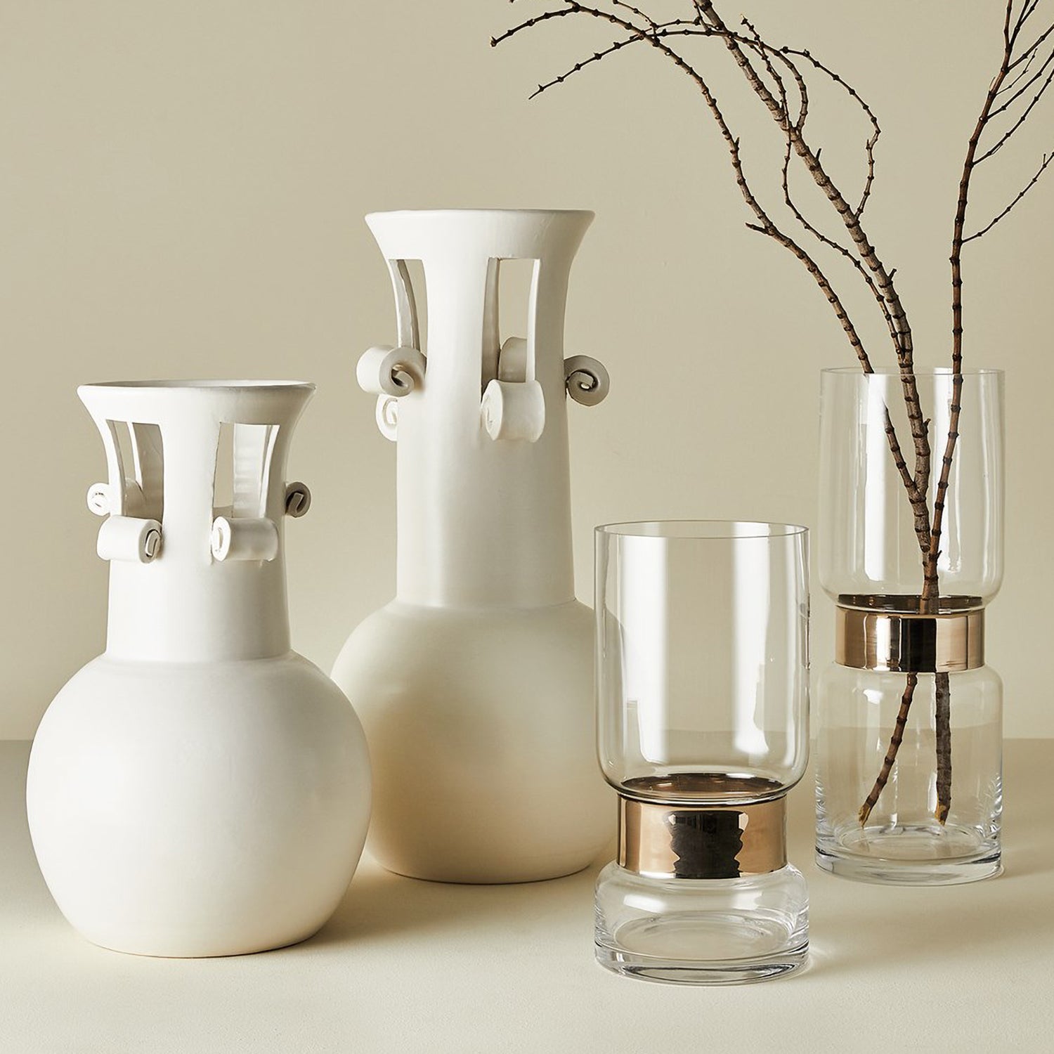 Global Views Spiral Handle Vase