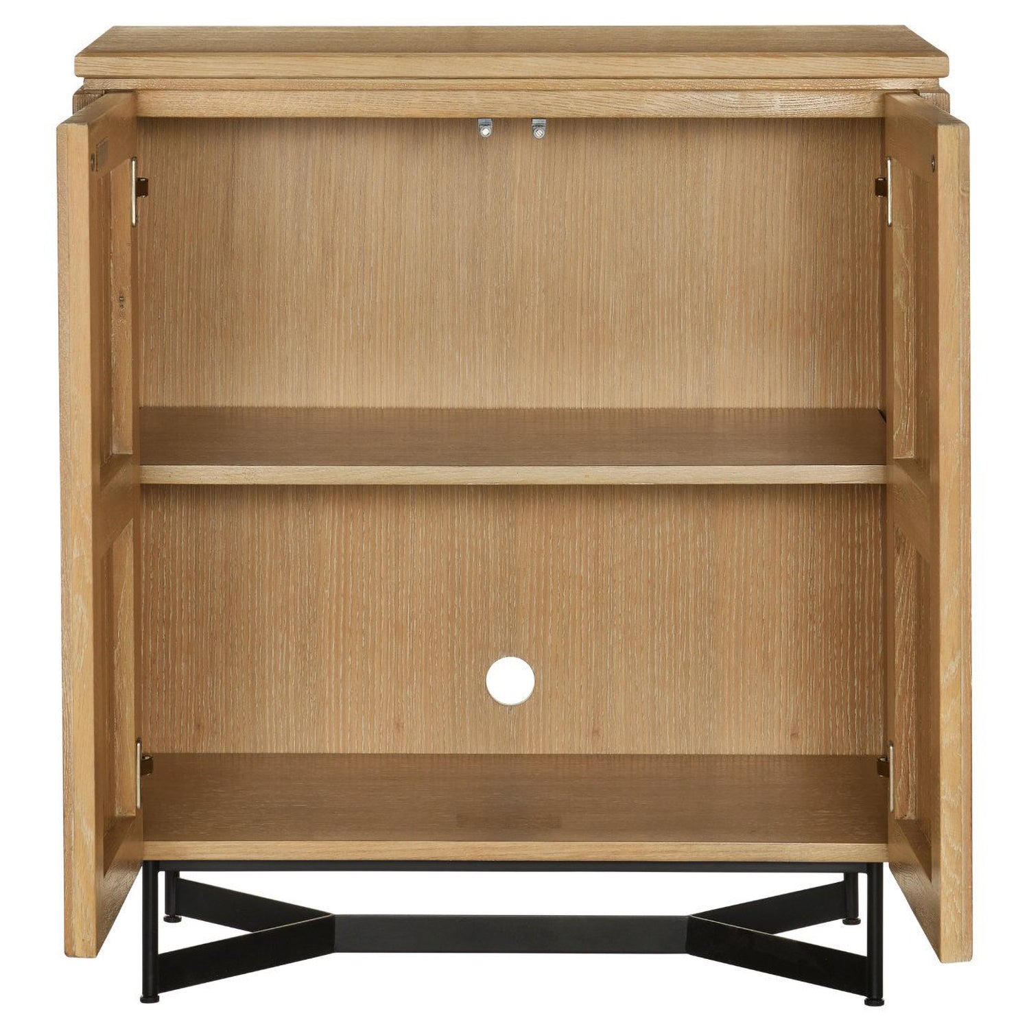 Currey & Co Indeo Washed Oak Cabinet - Final Sale