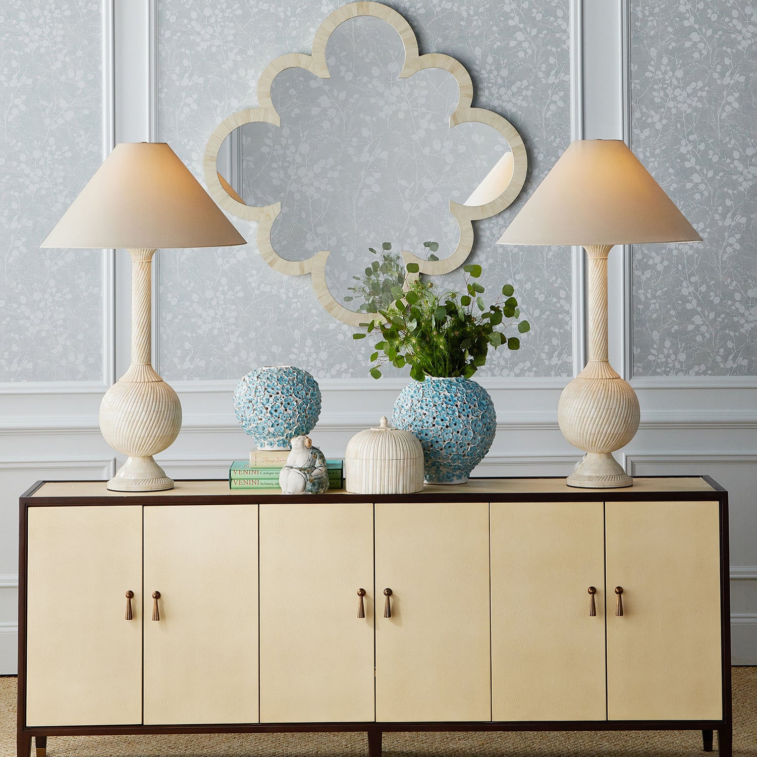Currey & Co Evie Large Shagreen Credenza