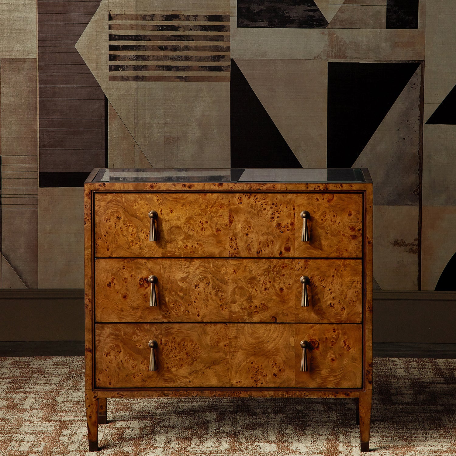 Currey & Co Evie Burl Chest