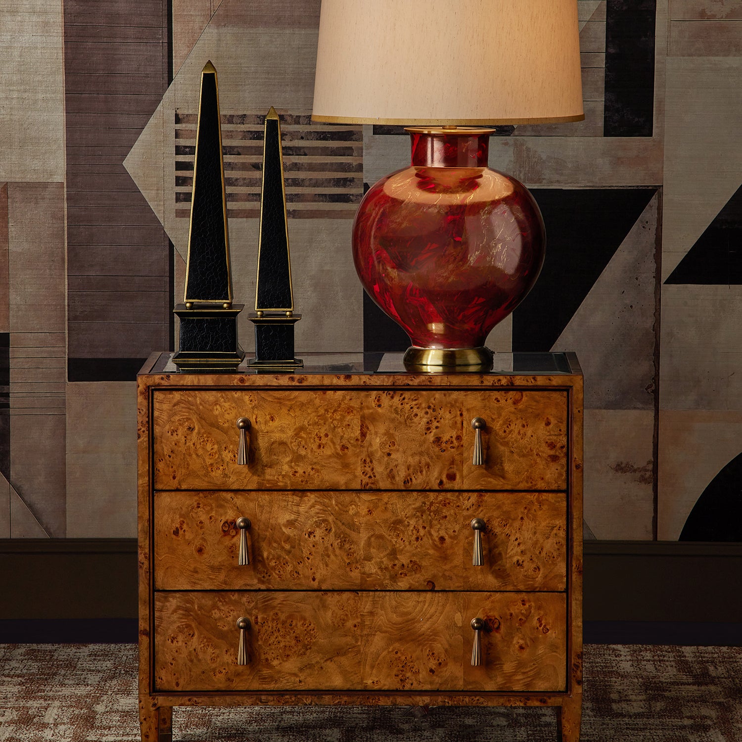 Currey & Co Evie Burl Chest