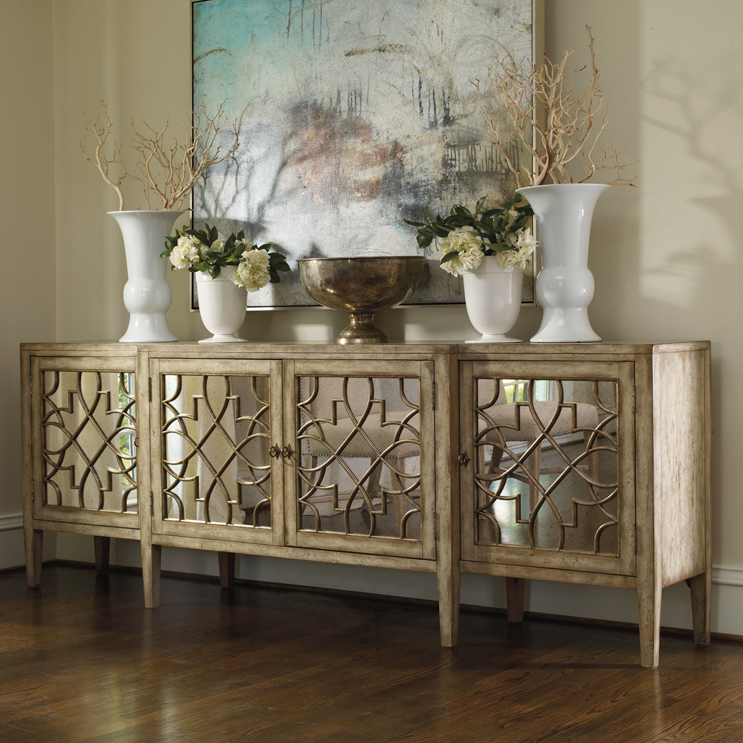 Hooker Furniture Sanctuary Four-Door Mirrored Console