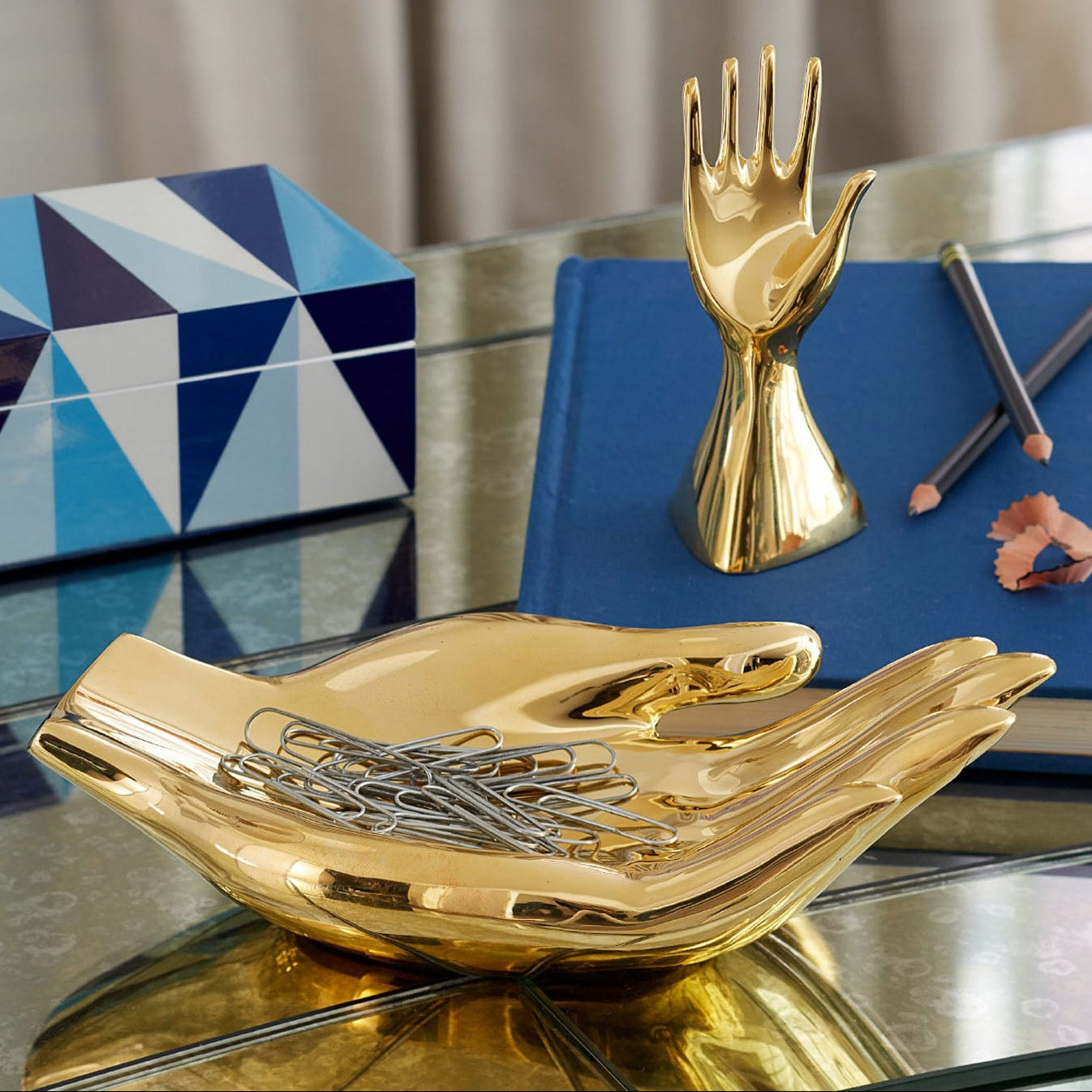 Jonathan Adler Brass Hand Bowl