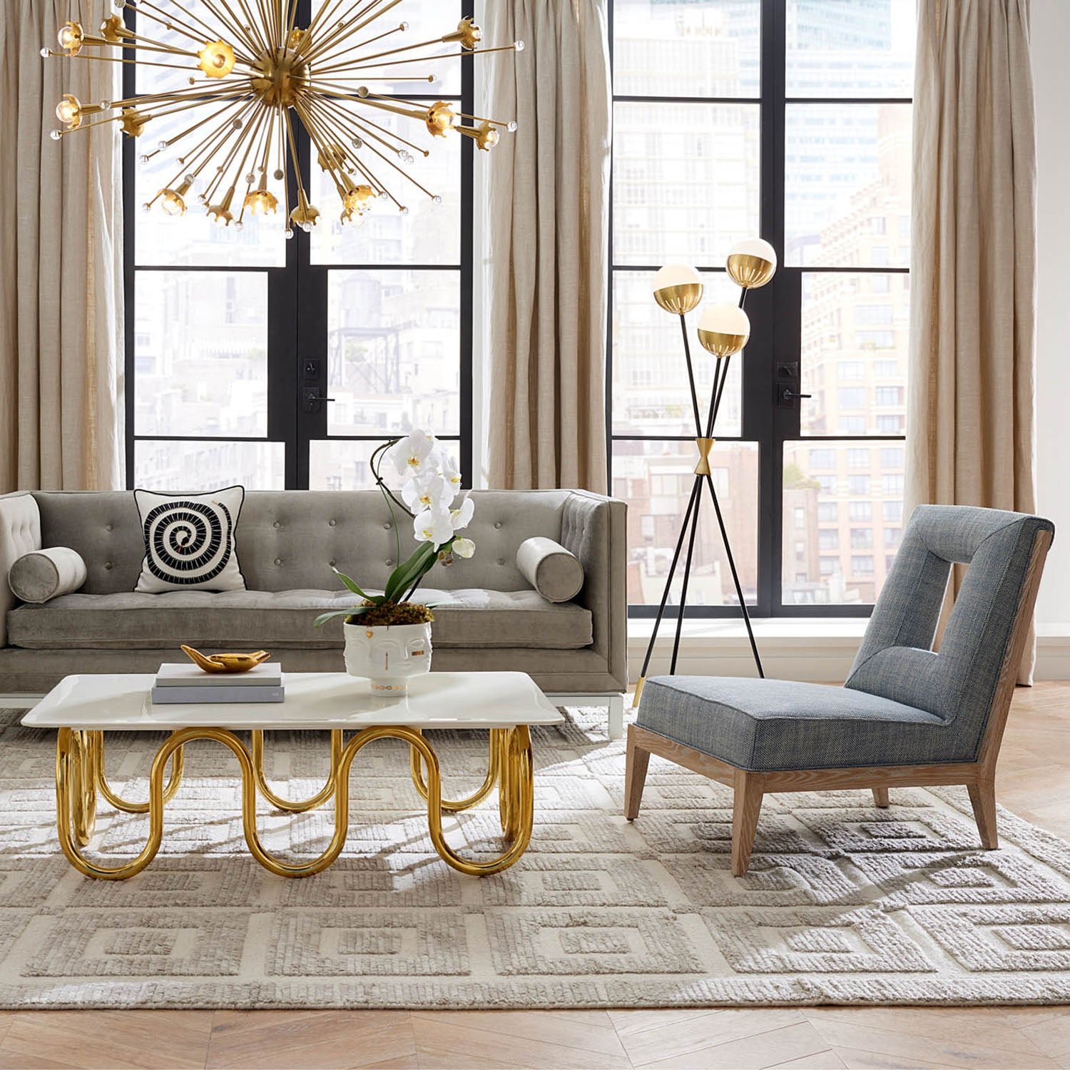 Jonathan Adler Brass Hand Bowl