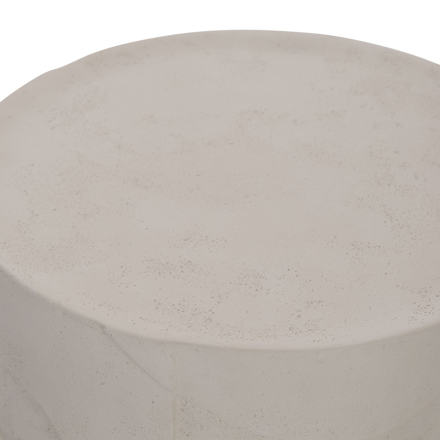 Bernhardt Interiors Zina Accent Table in Stonecast finish, back view.
