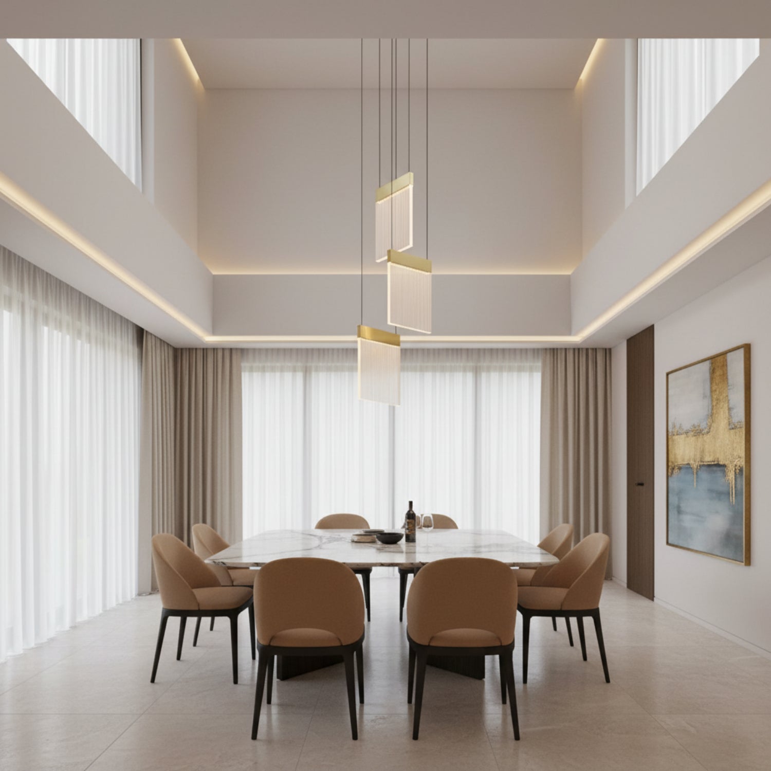 Sonneman V Panels Brass 3092.14 Pendant