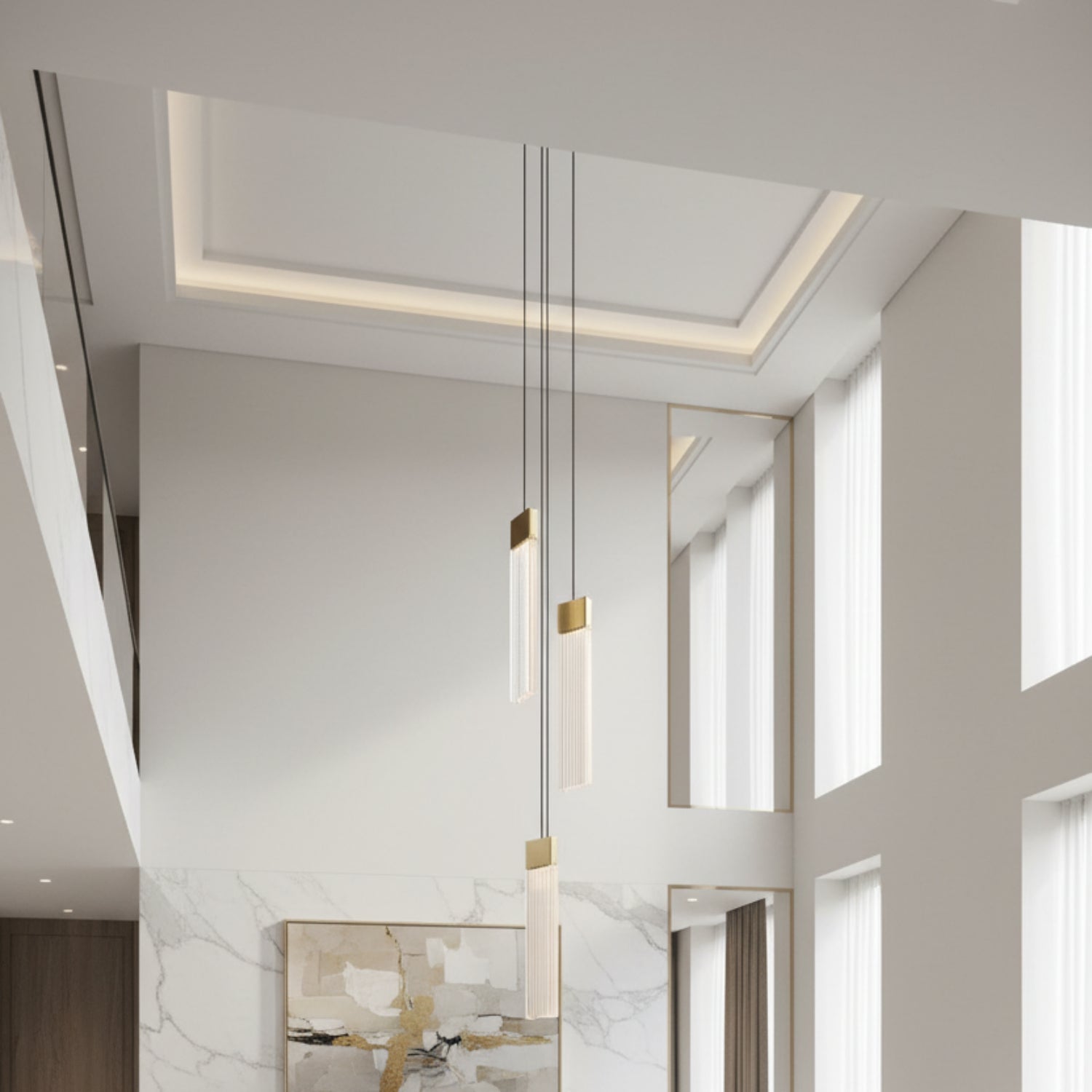 Sonneman V Panels Brass 3093.14 Pendant