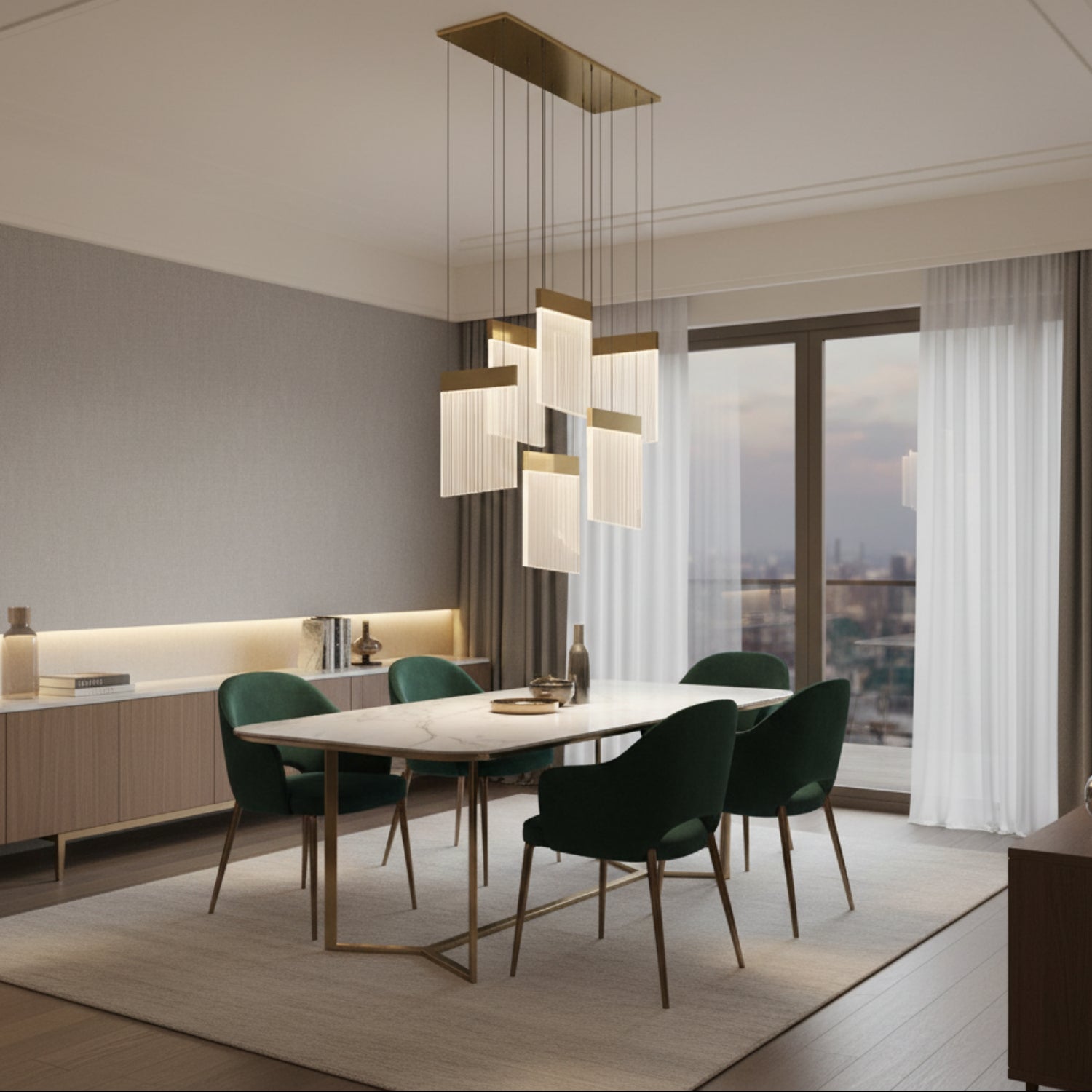 Sonneman V Panels Brass 3094.14 Pendant