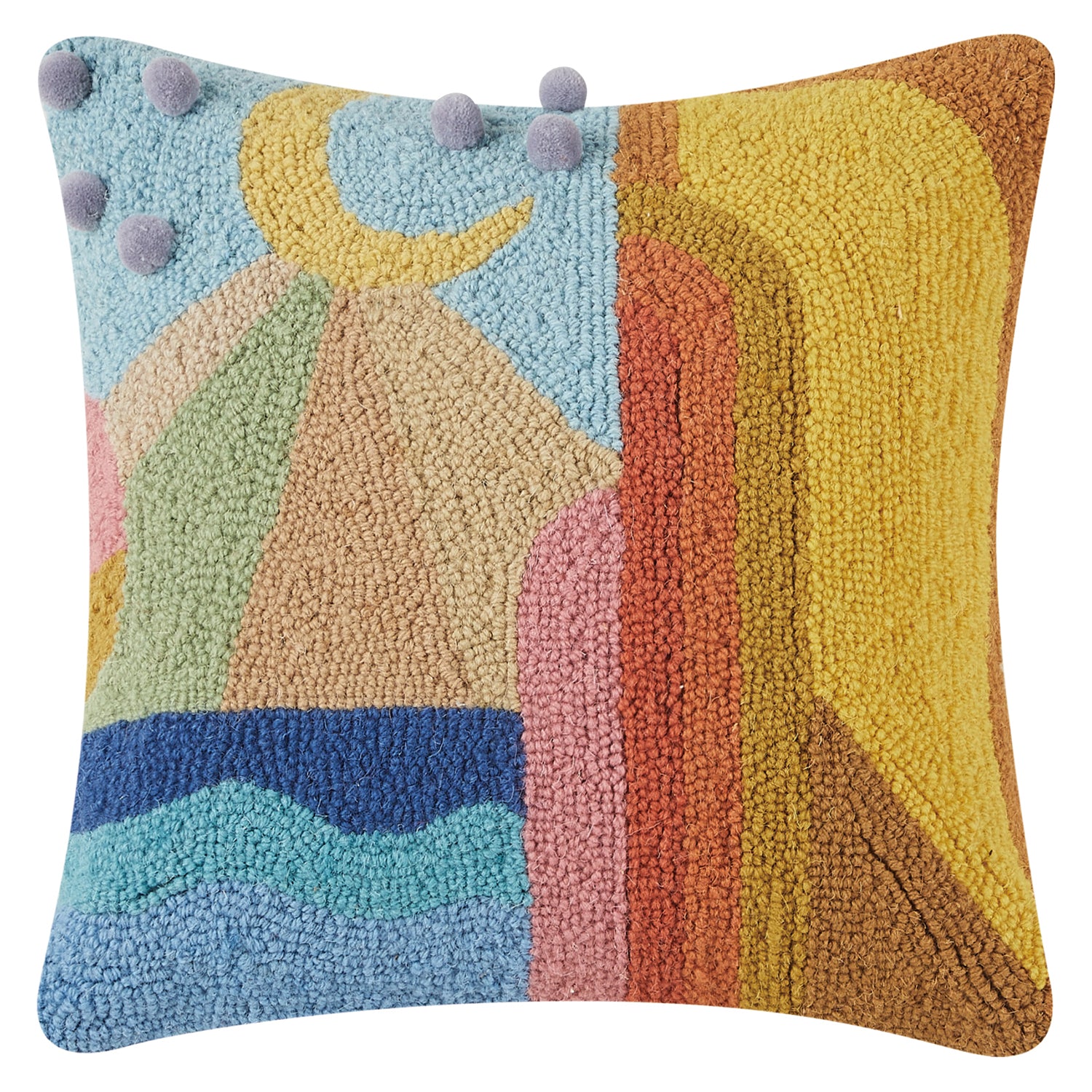 Justina Blakeney One Day with Pom Pom Hook Throw Pillow