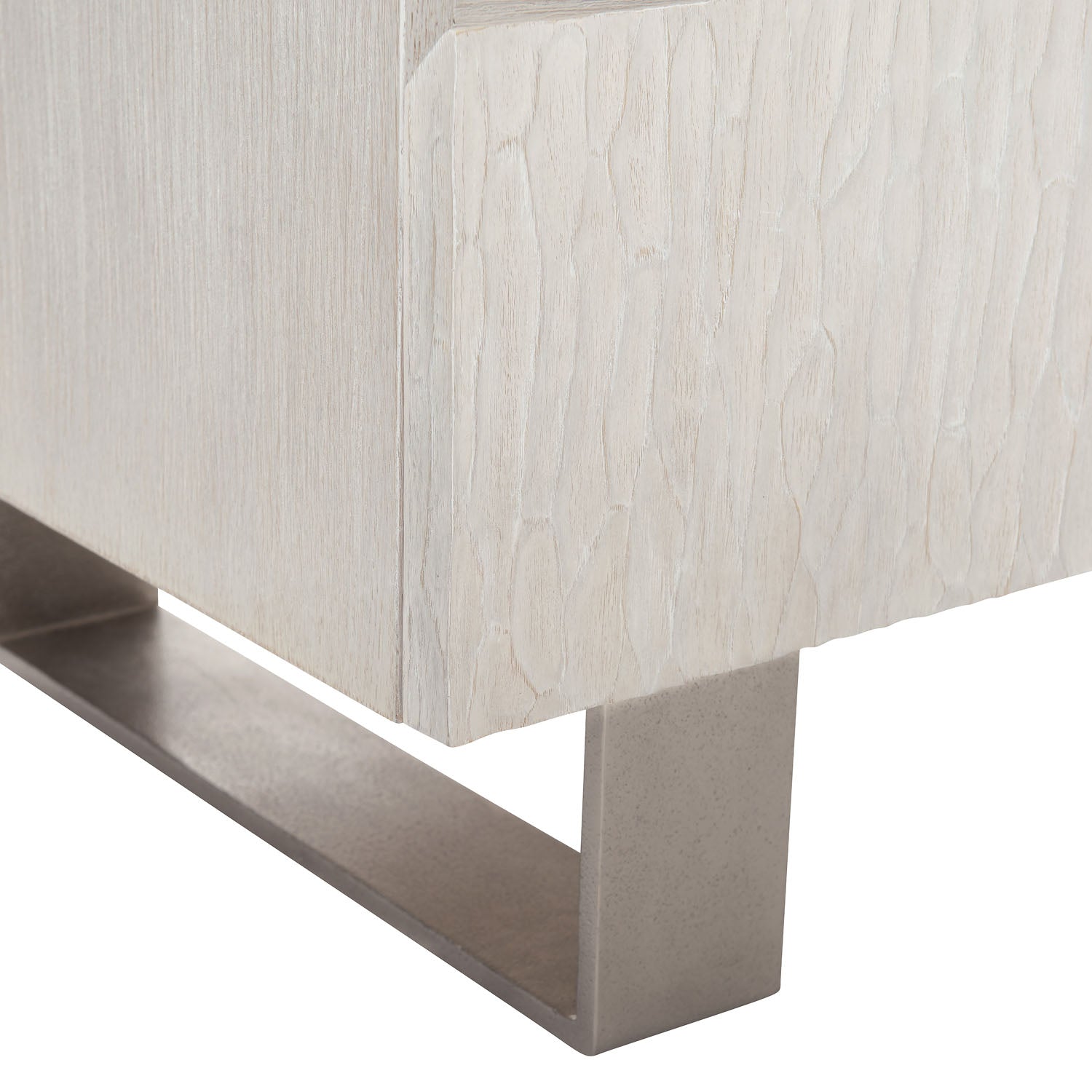 Bernhardt Solaria 6 Drawer Dresser in Weathered Bone finish, detail of the surface