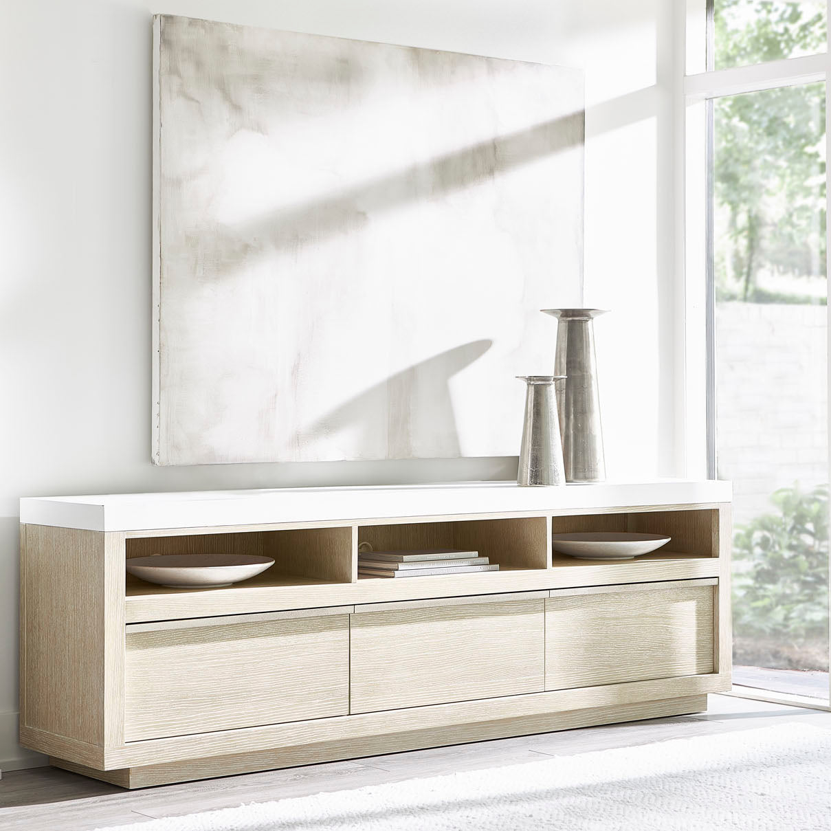 Bernhardt Solaria Entertainment Credenza with 3 Drawers