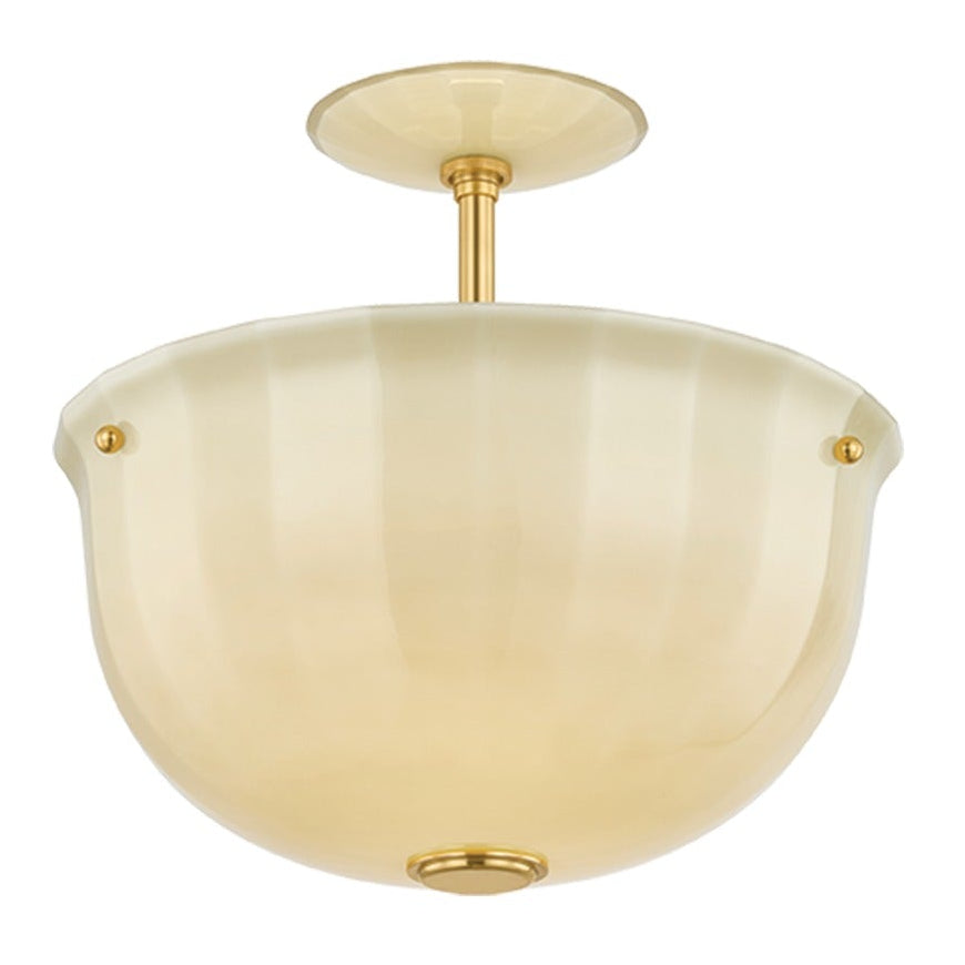 Hudson Valley Lighting Nevins Gold Semi Flush Mount