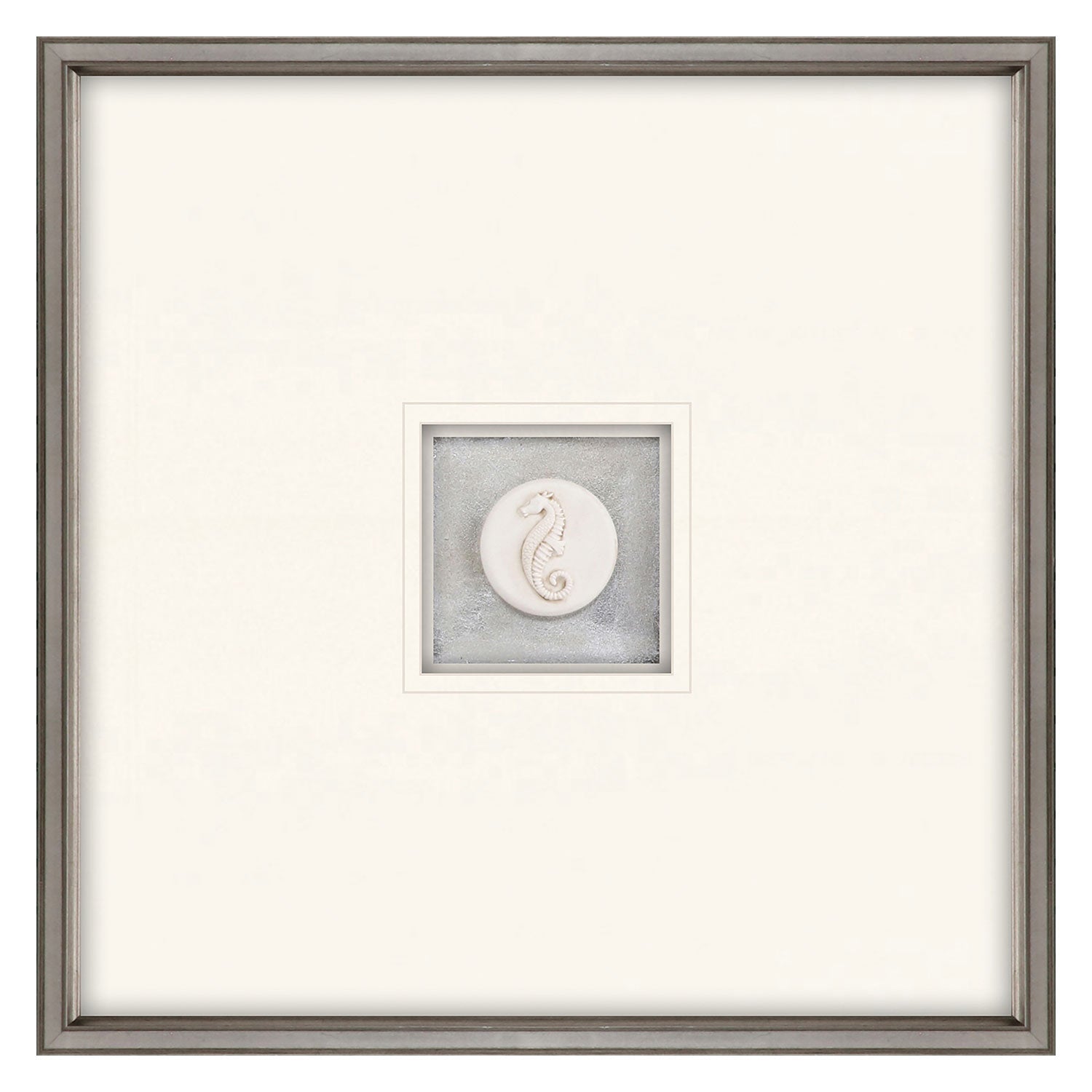 Inspire Studio Seahorse Intaglio Mixed Media Framed Art