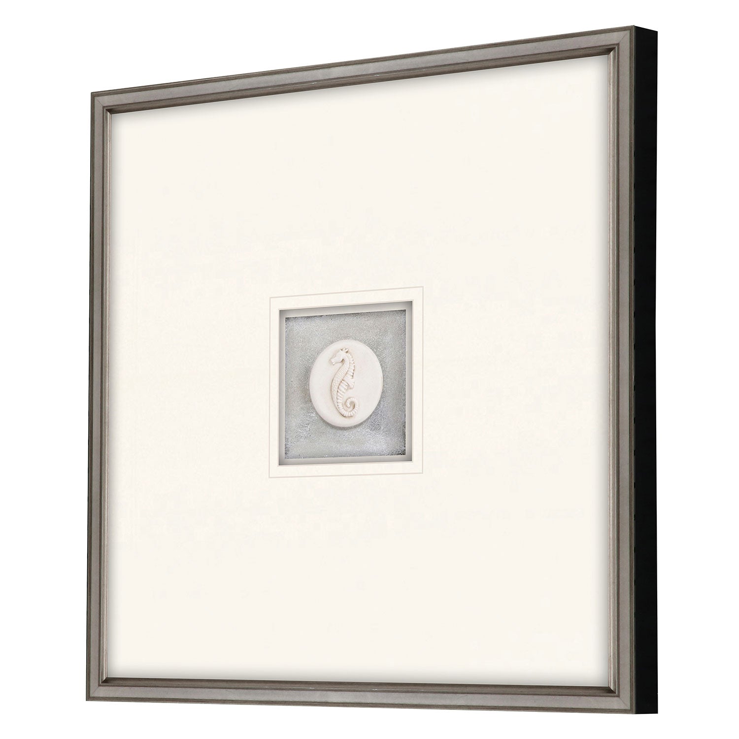 Inspire Studio Seahorse Intaglio Mixed Media Framed Art