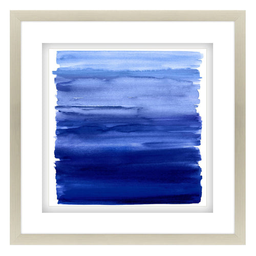 Corbin Ombre Blue Framed Art
