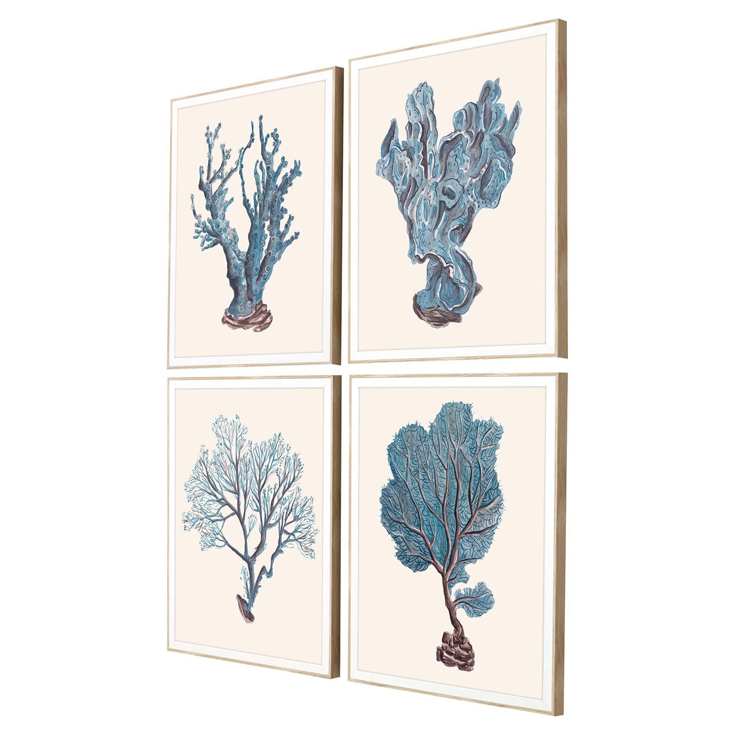 Wang Indigo Reef Framed Art Set of 4
