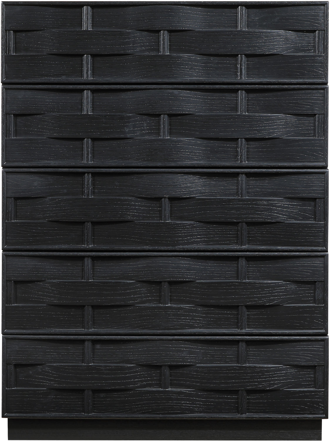 Weave Black Oak Veneer Chest