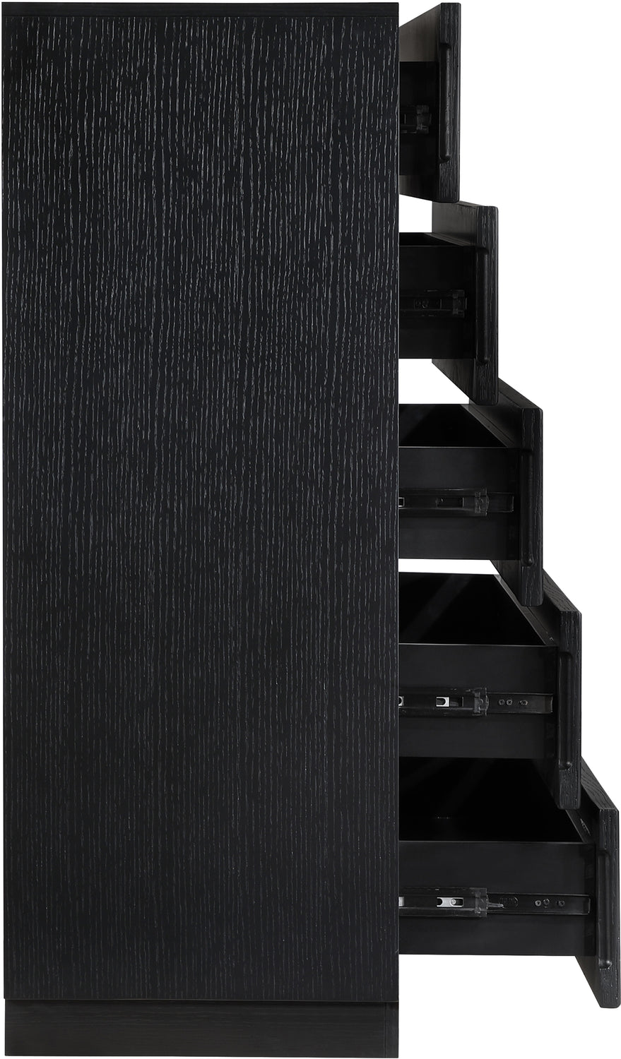 Weave Black Oak Veneer Chest