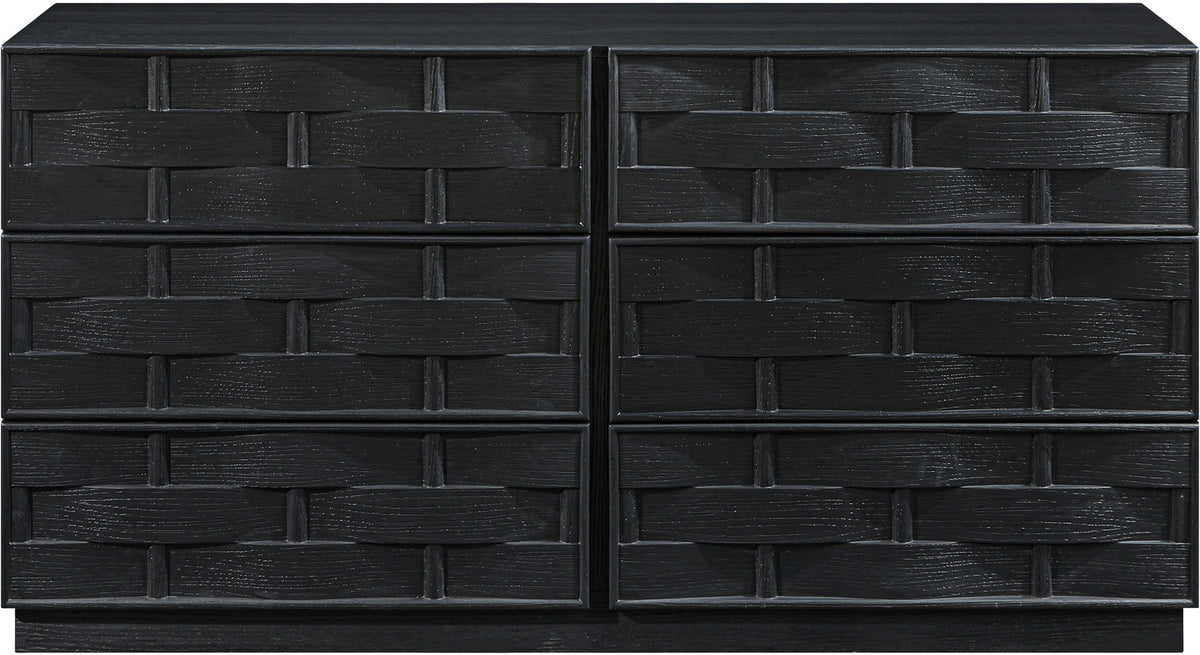 Weave Black Oak Veneer Dresser