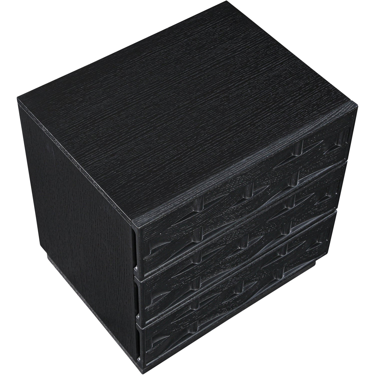Weave 24in Black Oak Veneer Nightstand Set of 2