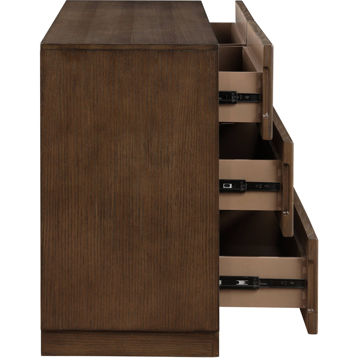 Weave Brown Oak Veneer Dresser